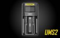 Nitecore UMS2 LCD Screen USB Battery Charger зарядно
