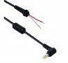 Захранващ кабел за адаптер/лаптоп ъглов 5,5×1,7мм(ж)/2 жила 1,2m, снимка 1 - Кабели и адаптери - 23202067