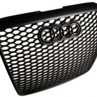 Решетка без емблема за Audi A6 C6 (2008-2011) - RS Look черна, снимка 1 - Аксесоари и консумативи - 17217686