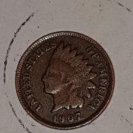 1 CENT INDIAN HEAD 1907 Philadelphia Mint, снимка 3 - Нумизматика и бонистика - 16685111