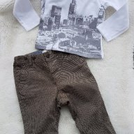 Лот панталон H&M и нова блузка 3-6 месеца, снимка 2 - Комплекти за бебе - 17277505