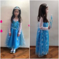Детски рокли на Елза и Ана от "Замръзналото кралство" с подарък жезъл , снимка 9 - Детски рокли и поли - 21690273
