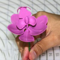 #1 3 части за Орхидея пластмасови резци форми направа на цвете украса декорация торта шоколад фондан, снимка 3 - Форми - 22161187