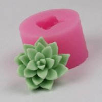 3D Сукулентно сукулент растение силиконов молд форма декорация торта фондан шоколад свещ гипс сапун, снимка 1 - Форми - 23990515