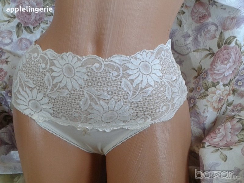 Гръцко бельо Apple.Стягащи полубоксерки от дантела, сатен и памук, снимка 1