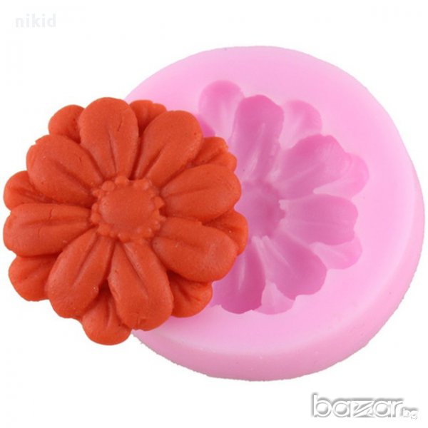 маргаритка мини силиконов молд форма декорация украса фондан торта мъфини и др, снимка 1