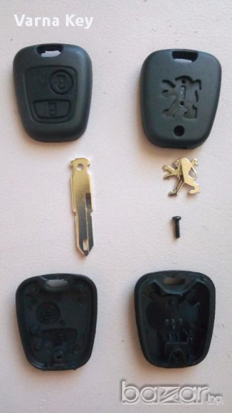 Кутийка за ключ с 2 бутона на Peugeot 107, 207, 206, 308, 407, 408, 607, снимка 1