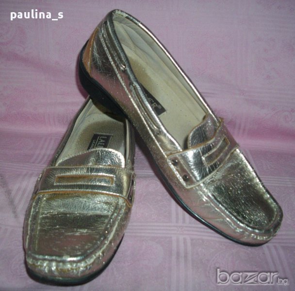 Сребърни ортопедични обувки / мокасини ”Lalikaer” shoes / малък номер , снимка 1