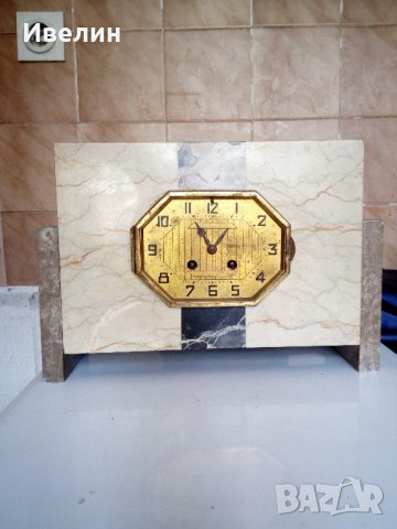 ретро каминен часовник с декорации, снимка 2 - Антикварни и старинни предмети - 21719811