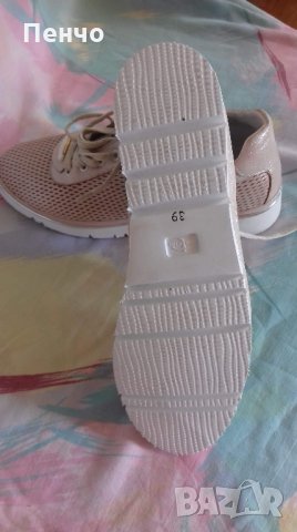 Дамски спортни обувки естествена кожа в златист розов цвят втора употреба летни с перфорации, снимка 3 - Кецове - 23472676