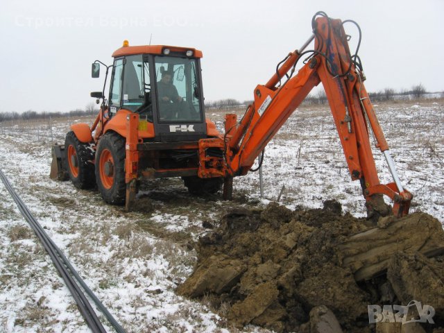 услуги с ГОЛЯМ комбиниран БАГЕР--ФАДРОМА със задна кофа за копаене и предно гребло за заравняване..., снимка 2 - Други ремонти - 24627935