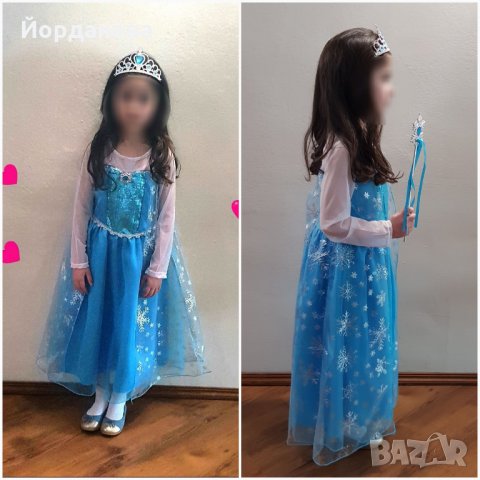Детски рокли на Елза и Ана от "Замръзналото кралство" с подарък жезъл , снимка 9 - Детски рокли и поли - 21690273