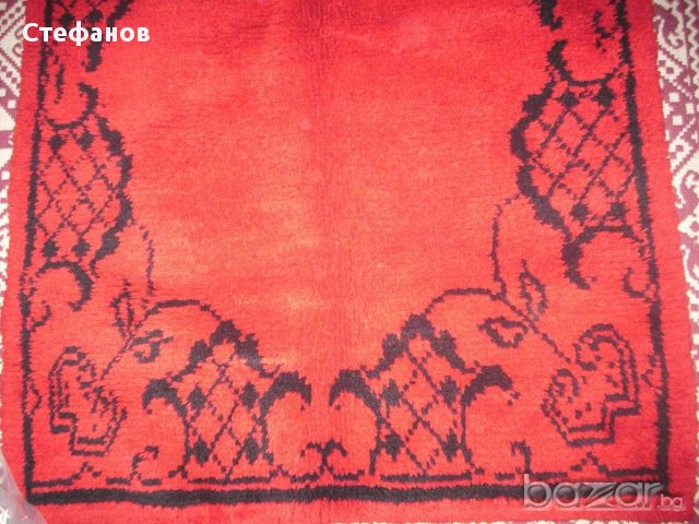 червен нов вълнен ръчно тъкан китеник, снимка 4 - Покривки за легло - 11616703