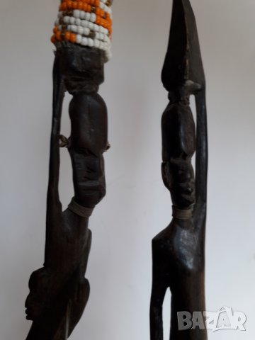 Две африкански абаносови фигури, снимка 3 - Колекции - 26005727