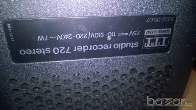 itt 720-schaub lorenz-studio stereo cassete recorder-нов внос от швеицария, снимка 7 - Ресийвъри, усилватели, смесителни пултове - 7482287