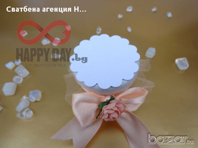Сватбено подаръче за гостите - Бурканче с мед Корделия, снимка 2 - Сватбени аксесоари - 14769803