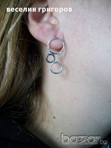 сребърни обеци, снимка 6 - Обеци - 16240333