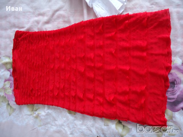 червена рокля , снимка 2 - Рокли - 16959146