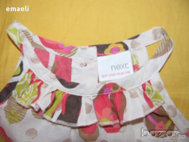 Красива рокля на Next за 1,5-2 г, снимка 6 - Бебешки рокли - 11122409