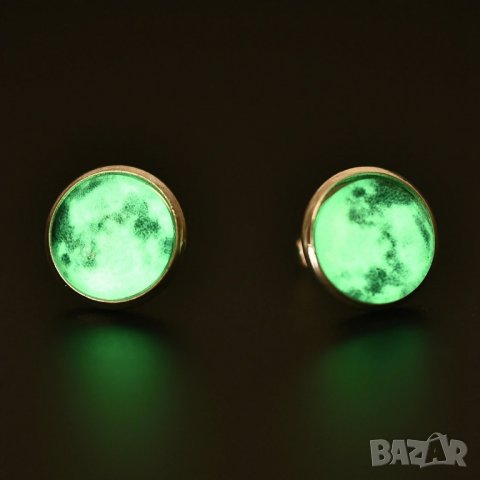 3Д фосфорни Обеци Тип Луна 🌒- светещи , снимка 2 - Обеци - 23631334