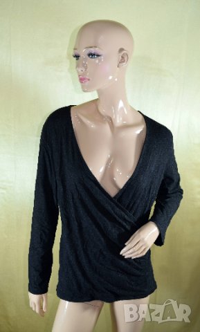 RALPH LAUREN дамска блуза тъмно сива, снимка 2 - Блузи с дълъг ръкав и пуловери - 23498759