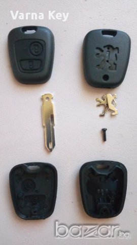 Кутийка за ключ с 2 бутона на Peugeot 107, 207, 206, 308, 407, 408, 607