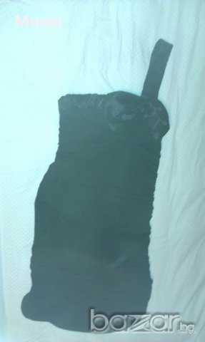 Черна рокля с панделка, снимка 2 - Рокли - 17765312