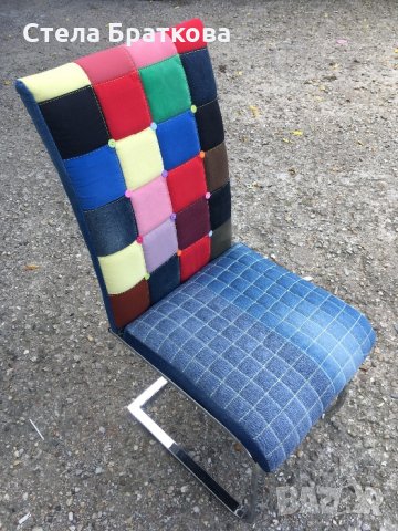 Дънкови кресла / Ръчно изработена дамаска , снимка 5 - Дивани и мека мебел - 22317721