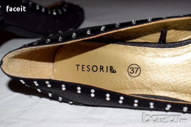 TESORI - 100% Оригинални луксозни италиански дамски обувки / ТЕСОРИ / Ток / Блестящи , снимка 11 - Дамски ежедневни обувки - 17433561