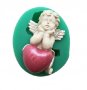 Ангелче ангел подпряно на сърце силиконов молд форма декорация украса фондан торта мъфини и др, снимка 2