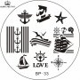 морски кръгъл Шаблон за щампа печати за нокти плочка оригинал BORN PRETTY BP-33, снимка 2