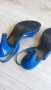  Lily shoes - сини летни обувки с ток, снимка 5