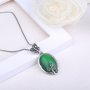 Колие, медальон огърлица, изумруд, снимка 4
