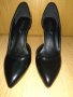 Дамски черни, лачени, високи обувки "Paolo Boticelli" - 37 номер