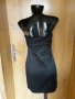 Черна къса рокля бюстие с катарами С, снимка 3