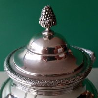 Сребърна френска захарница 19 век стил Ампир, снимка 7 - Антикварни и старинни предмети - 19396779
