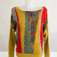 Дамски пуловер в цвят горчица марка Fiondotinta, снимка 2 - Блузи с дълъг ръкав и пуловери - 17510409