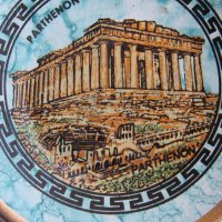  Декоративна чиния от Гърция-1, 2, снимка 3 - Статуетки - 25617886
