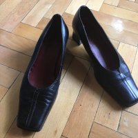 Go Max 37 черни дамски обувки естествена кожа, снимка 3 - Дамски обувки на ток - 20560900