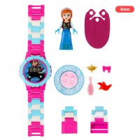Детски часовник с играчка фигурка тип Лего Анна Замръзналото кралство, снимка 1 - Фигурки - 23428458