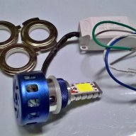 LED Фар за кола и мотор с два броя Cob LED къси и дълги светлини, снимка 1 - Аксесоари и консумативи - 8904193