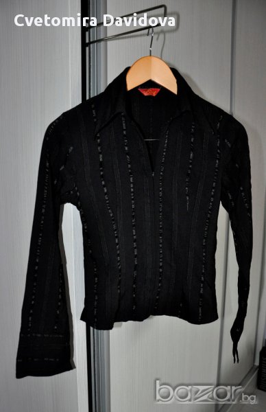 Риза дамска черна, снимка 1