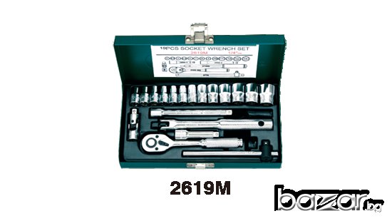 Гедоре 1/4" к-т 19 бр. /4-14мм./хром ванадий, снимка 1