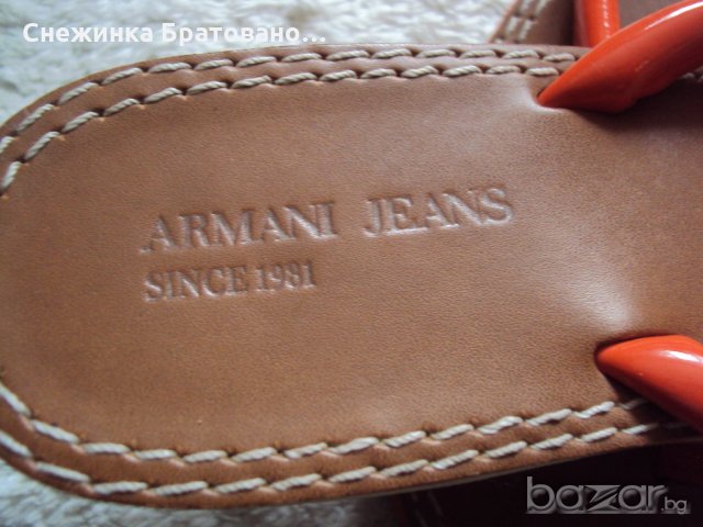 Маркови  кожени оригинални чехли на Армани , снимка 3 - Чехли - 18415505