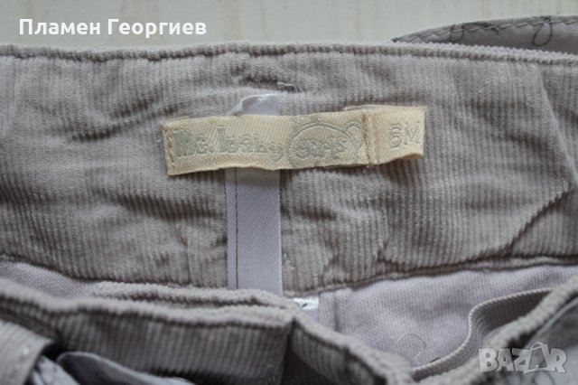 Комплект кадифен панталон с коланче и боди с къс ръкав, снимка 7 - Панталони и долнища за бебе - 25209977