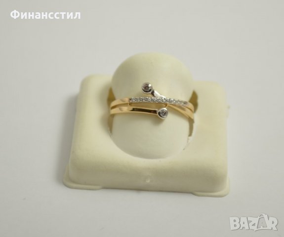 нов златен пръстен 42669-3, снимка 2 - Пръстени - 21994180