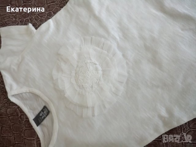 Бяла туника, блуза , снимка 2 - Детски Блузи и туники - 21749547