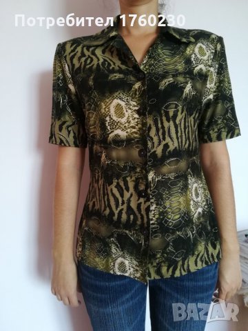 Дамска риза в цвят маслено зелено или наситено розово. , снимка 4 - Ризи - 22387365