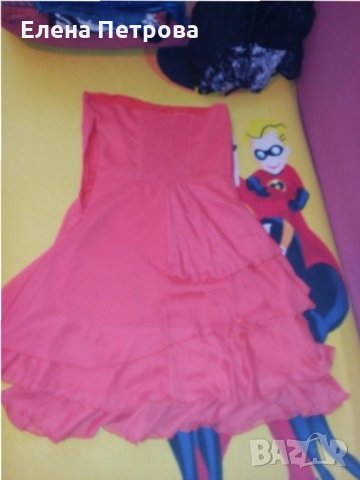 Страхотна рокля в доматено червено размер 36, снимка 3 - Рокли - 22964737