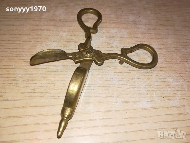 ретро колекция-мед/месинг-внос швеицария 14х6см, снимка 5 - Колекции - 21513884